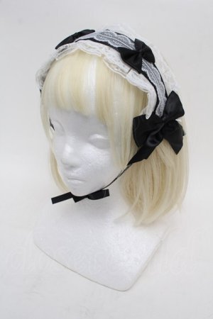 画像: LOLITA / ヘッドドレス  黒×白 S-26-01-08-006-LO-ZA-TK-ZS