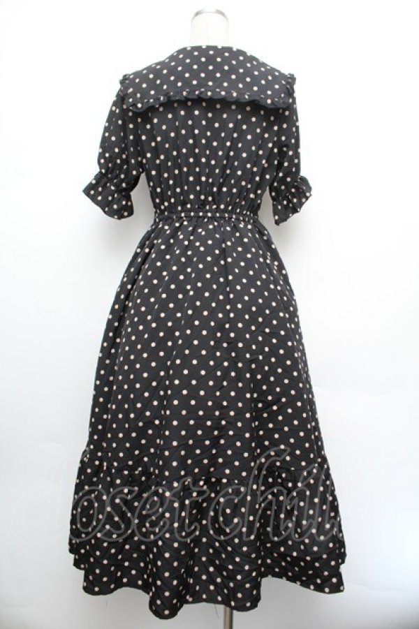 画像3: m petit by misako / 梨地水玉半袖ワンピース S 黒 S-26-01-08-045-LO-OP-HR-ZS (3)