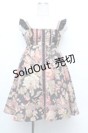 画像: axes femme / ゴブラン柄チュニック  黒 S-26-01-08-047-AX-OP-HR-ZS