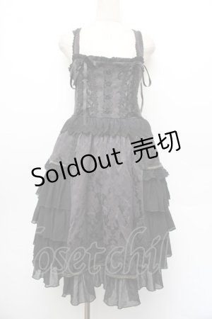 画像: Angel's Heart / ジャガードジャンパースカート  黒 S-26-01-08-048-EL-OP-AS-ZS