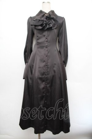 画像: ATELIER PIERROT / 後ろレースアップワンピース  黒 S-26-01-08-052-EL-OP-AS-ZS