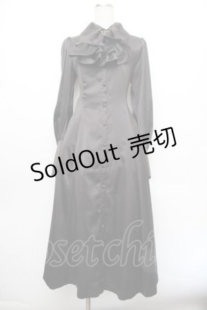 画像: ATELIER PIERROT / 後ろレースアップワンピース  黒 S-26-01-08-052-EL-OP-AS-ZS