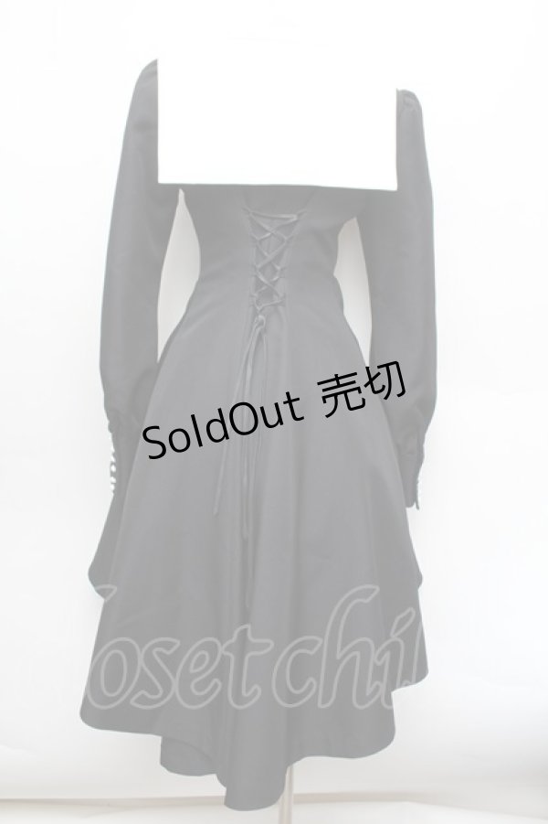 画像3: ATELIER BOZ / クラリッサワンピース  黒ｘ白 S-26-01-08-053-EL-OP-AS-ZS (3)