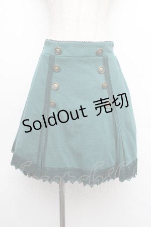 画像: axes femme / フロントボタンスカート  グリーン S-26-01-08-062-AX-SK-HR-ZS