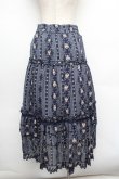 画像3: axes femme / 花柄ロングスカート  紺 S-26-01-08-063-AX-SK-HR-ZS (3)