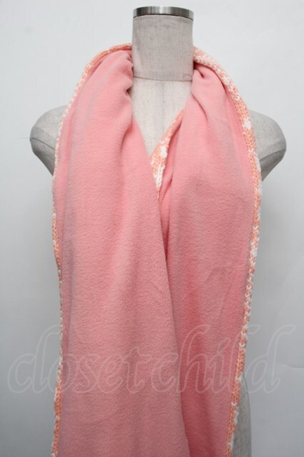 画像3: PINK HOUSE / ロゴノルディックニットマフラー  ピンク S-26-01-08-009-LO-ZA-HR-ZS (3)