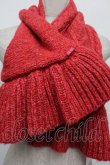 画像3: PINK HOUSE / ニットモチーフマフラー  赤 S-26-01-08-010-LO-ZA-HR-ZS (3)