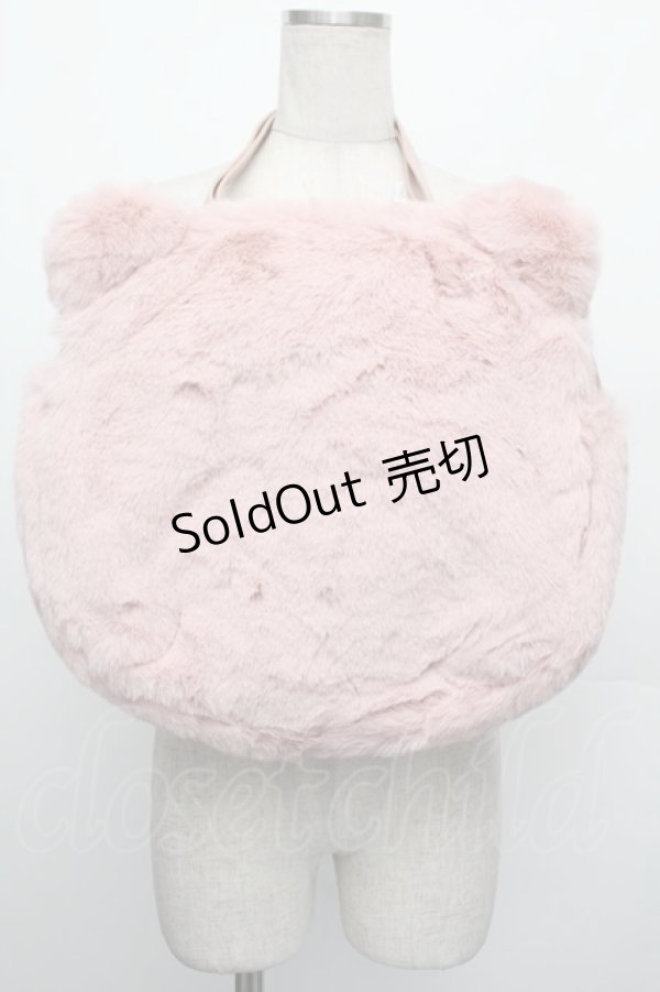 画像1: PINK HOUSE / PINK HOUSE×misako aoki くまみみファーバッグ  ピンク S-26-01-08-012-LO-BG-HR-ZS (1)