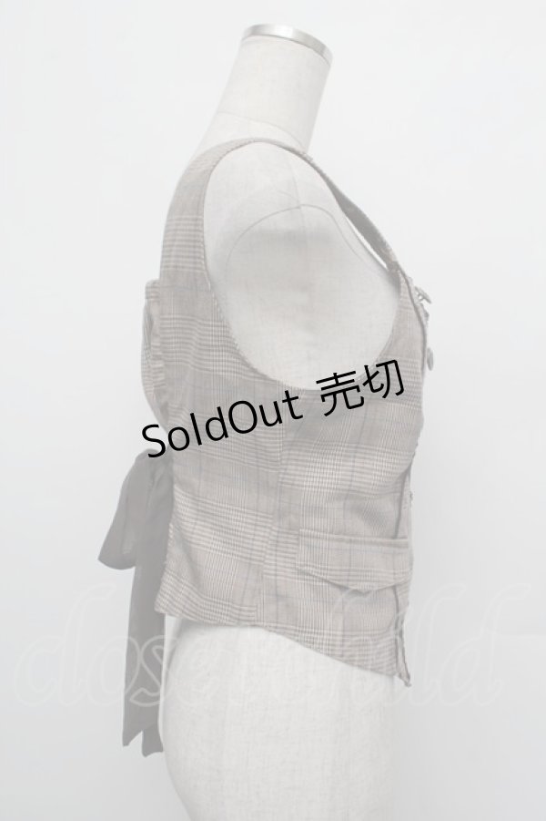 画像2: axes femme POETIQUE / フロントジップショートベスト  ブラウン S-26-01-08-020-AX-TO-AS-ZS (2)