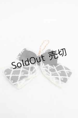 画像: m petit by misako / レースリボンバッグチャーム  黒 S-26-01-08-003-LO-ZA-TK-ZS