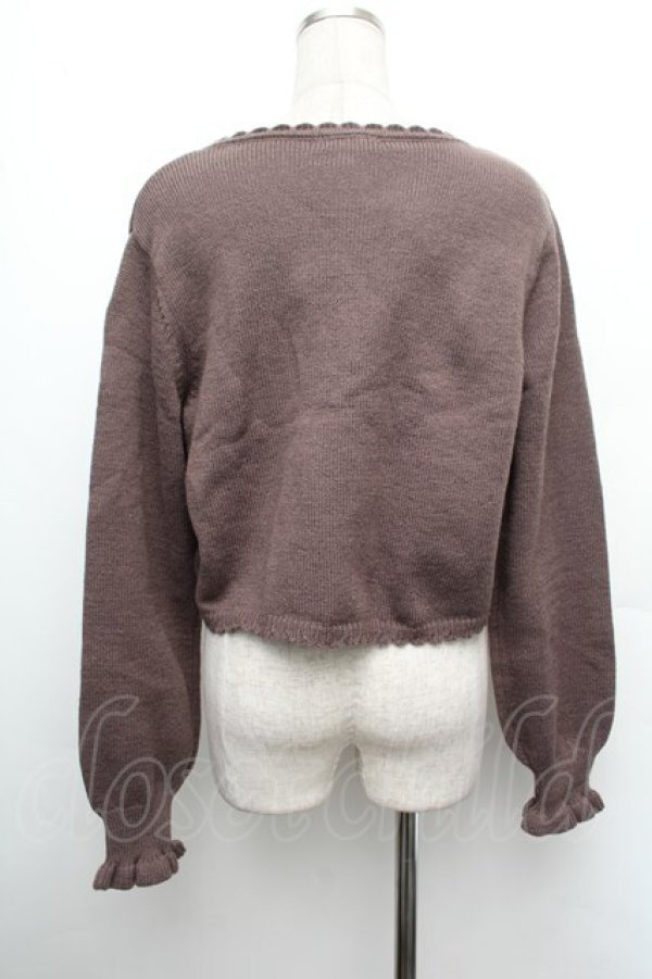 画像3: m petit by misako / AM*リボンニットボレロ M ブラウン S-26-01-08-023-LO-TO-HR-ZS (3)