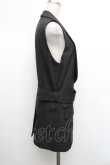 画像2: BPN FOR MEN / ベルト付きベスト  黒 S-26-01-08-026-GO-BL-HR-ZS (2)