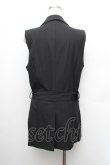 画像3: BPN FOR MEN / ベルト付きベスト  黒 S-26-01-08-026-GO-BL-HR-ZS (3)