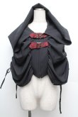 画像1: ATELIER BOZ / hideコラボ・メモリアルＨ フードケープ  黒ｘワイン S-26-01-08-027-EL-JA-HR-ZS (1)
