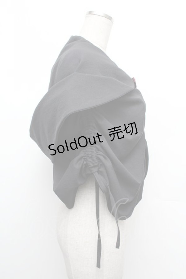 画像2: ATELIER BOZ / hideコラボ・メモリアルＨ フードケープ  黒ｘワイン S-26-01-08-027-EL-JA-HR-ZS (2)