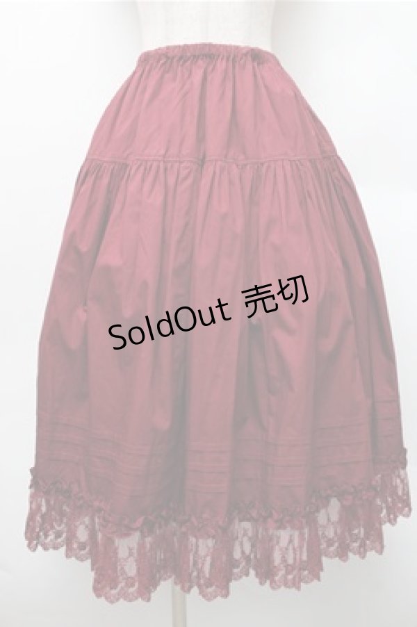 画像1: Innocent World / シャーロットペチスカート M ワイン S-26-01-09-031-IW-SK-AS-ZS (1)