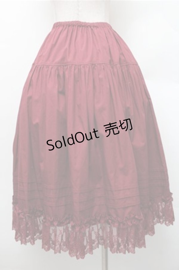 画像2: Innocent World / シャーロットペチスカート M ワイン S-26-01-09-031-IW-SK-AS-ZS (2)