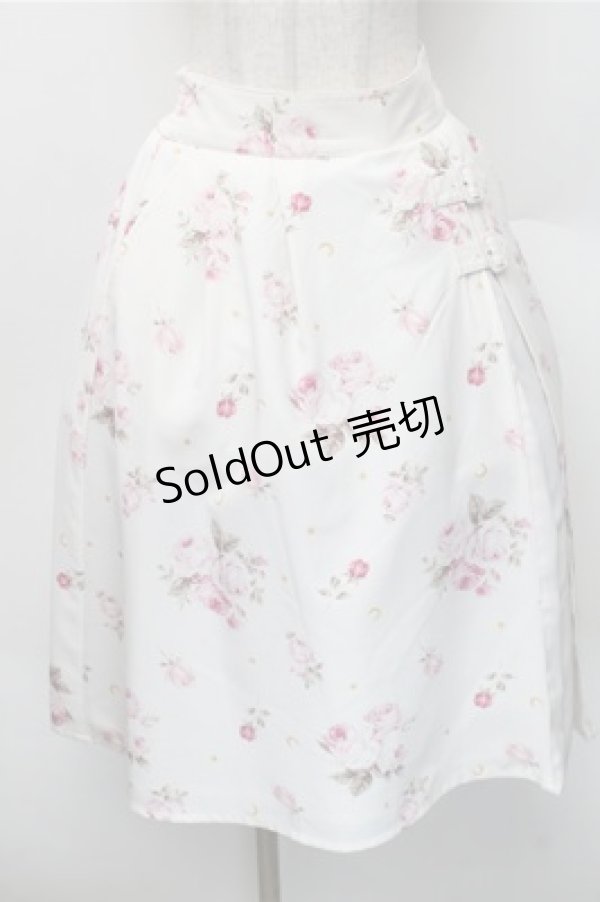 画像1: LIZ LISA / スターリースカイローズスカート  白 S-26-01-09-035-LO-PA-HR-ZS (1)