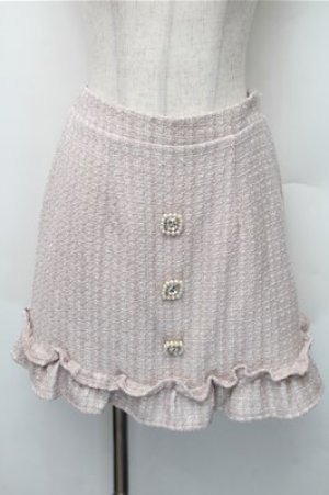 画像: Princess Melody / ビジューｘツイードスカート  ピンク S-26-01-09-036-EL-SK-HR-ZS