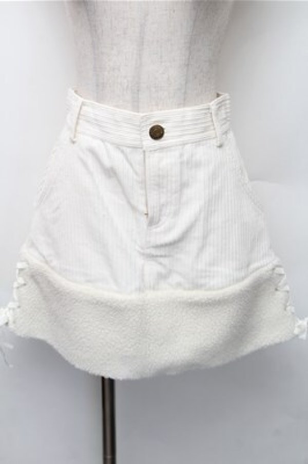 画像1: LIZ LISA / 裾ボアスカート  白 S-26-01-09-037-LO-SK-AS-ZS (1)