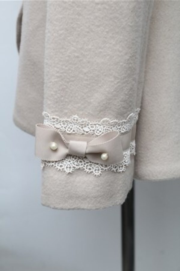 画像4: Innocent World / ブロンシュウールハーフコート M ベージュ S-26-01-09-005-IW-CO-HR-ZS (4)