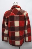 画像2: ALGONQUINS / チェックボアジャケット  ブラウン S-26-01-09-010-AL-CO-HR-ZS (2)