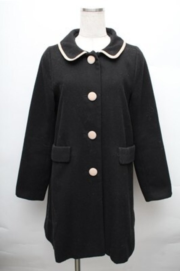 画像1: F i.n.t / バイカラーロングコート  黒ｘ茶 S-26-01-09-014-CA-CO-HR-ZS (1)