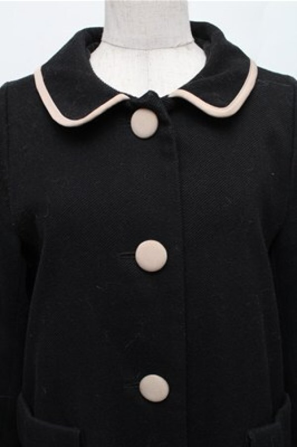 画像3: F i.n.t / バイカラーロングコート  黒ｘ茶 S-26-01-09-014-CA-CO-HR-ZS (3)