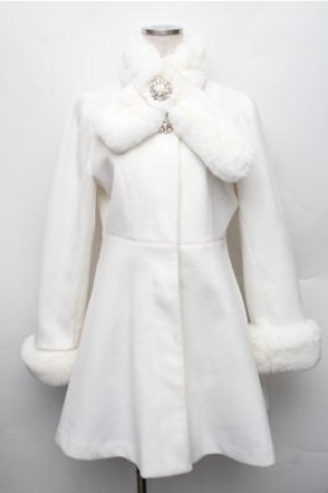 画像: evelyn / ビジューコート  白 S-26-01-09-018-LO-CO-AS-ZS