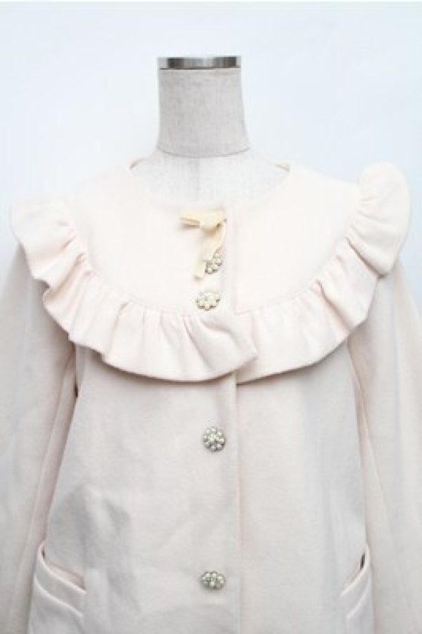 画像3: Swankiss / ファー付きビジューコート  ベージュ S-26-01-09-021-CA-CO-HR-ZS (3)