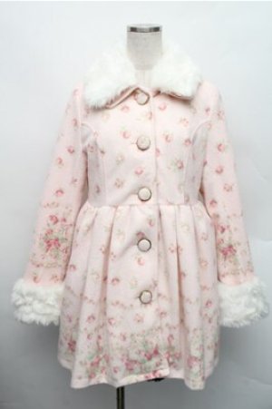 画像: LIZ LISA / 花柄コート  ピンク S-26-01-09-022-LO-CO-AS-ZS