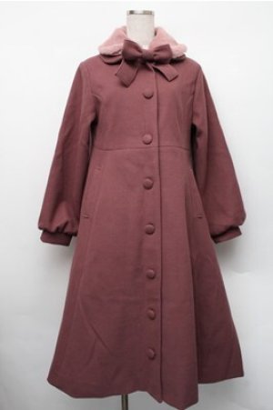 画像: m petit by misako / AM*リボンコート M ピンク S-26-01-09-023-LO-CO-HR-ZS