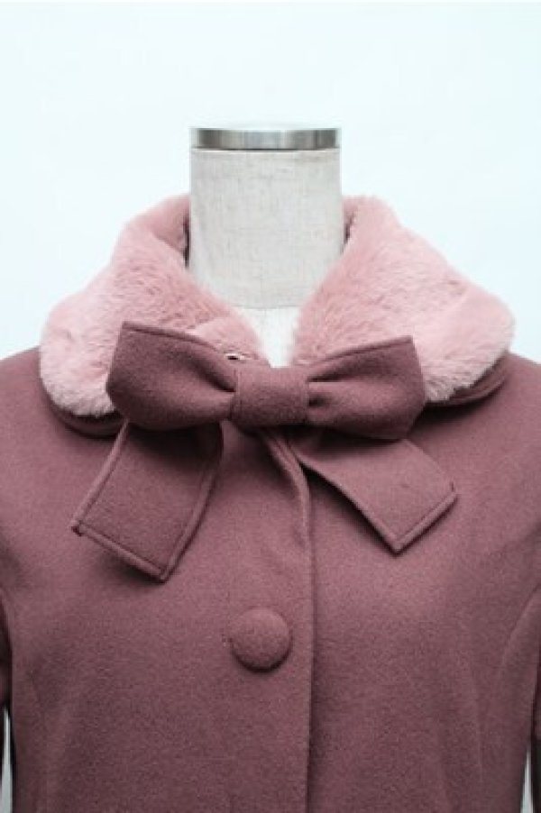 画像3: m petit by misako / AM*リボンコート M ピンク S-26-01-09-023-LO-CO-HR-ZS (3)