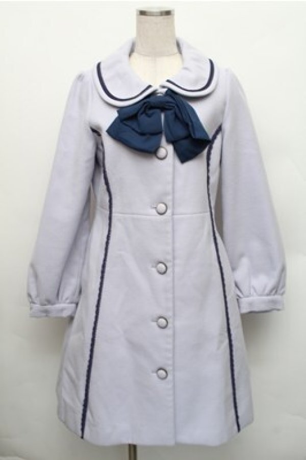 axes femme POETIQUE / バイカラーロングコート ラベンダー S-26-01-09