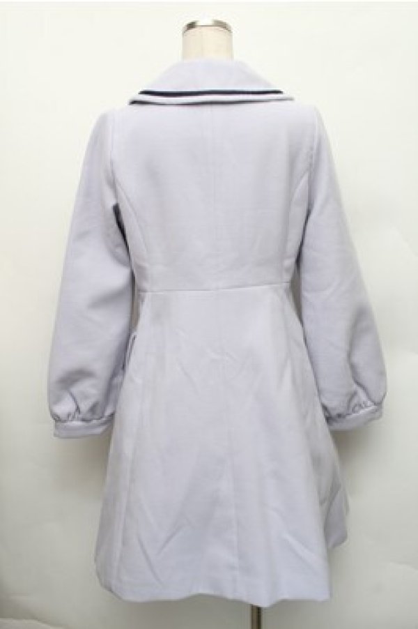 画像2: axes femme POETIQUE / バイカラーロングコート  ラベンダー S-26-01-09-026-AX-OP-HR-ZTC028 (2)