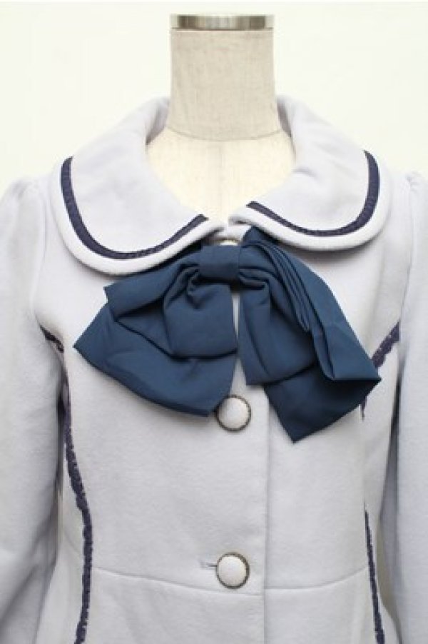 画像3: axes femme POETIQUE / バイカラーロングコート  ラベンダー S-26-01-09-026-AX-OP-HR-ZTC028 (3)