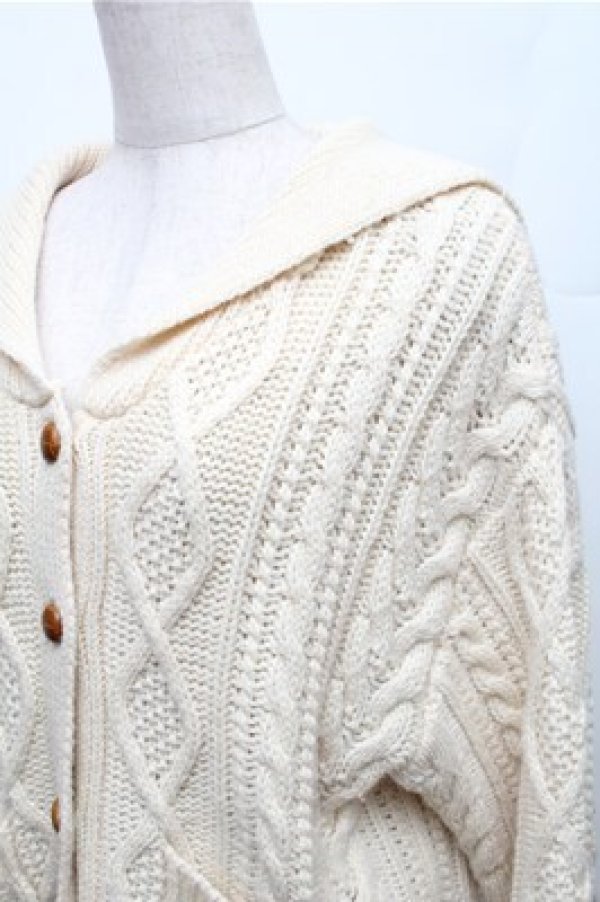 画像3: PINK HOUSE / セーラーカラーニットカーディガン  オフ S-26-01-09-003-LO-TO-AS-ZS (3)