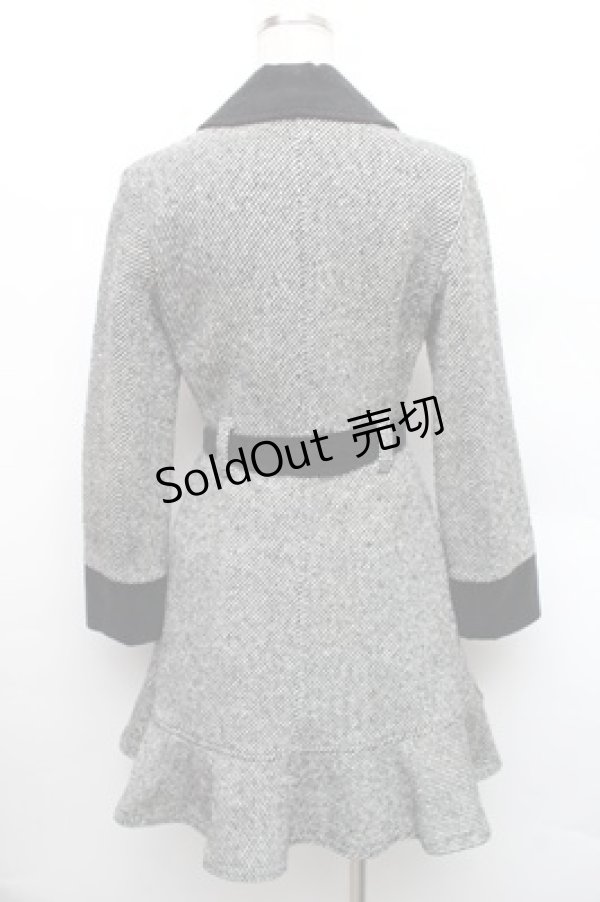 画像2: MILK / ビジューバイカラーコート  グレー S-26-01-09-028-ML-CO-HR-ZS (2)