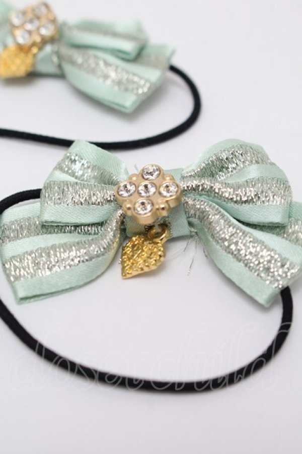 画像2: BABY,THE STARS SHINE BRIGHT / ミニストライプリボンゴム  ミント S-26-01-10-004-BA-ZA-HR-ZS (2)