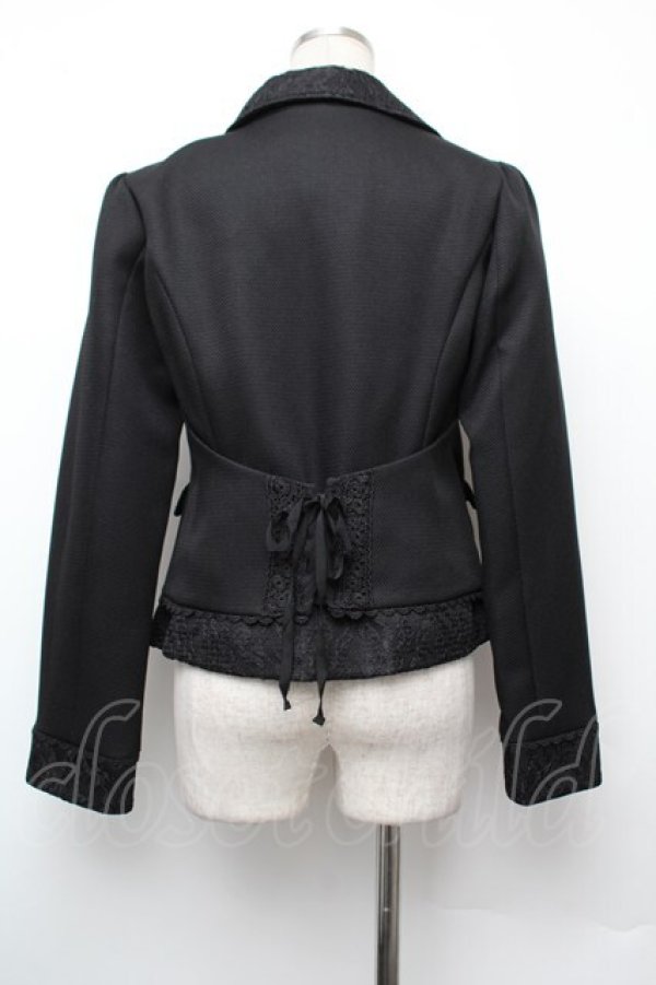 画像3: axes femme / 襟レースジャケット  黒 S-26-01-10-036-AX-JA-AS-ZS (3)