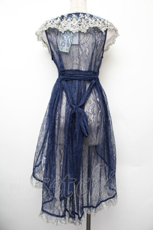 画像3: Vallee lys / Fishtail Lace Gilet  ネイビー S-26-01-10-040-GO-TO-HR-ZS (3)