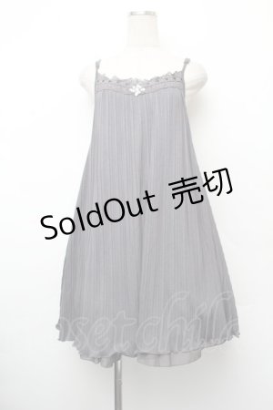 画像: axes femme / カットプリーツキャミチュニ  グレー S-26-01-10-041-AX-OP-AS-ZS