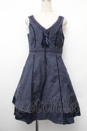 画像: axes femme / ジャガード使いジャンドレ  紺 S-26-01-10-046-AX-OP-AS-ZS