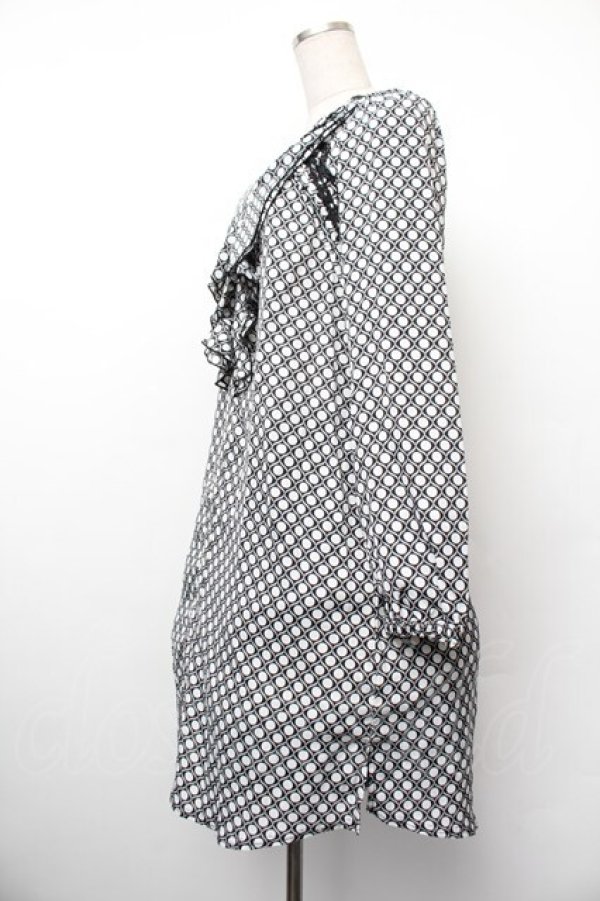 画像2: Rozen Kavalier / 総柄ワンピース  黒ｘ白 S-26-01-10-050-OO-OP-AS-ZS (2)