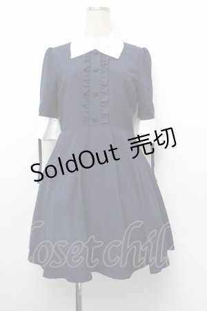 画像: Rojita / フリルワンピース  紺 S-26-01-10-051-LO-OP-AS-ZS