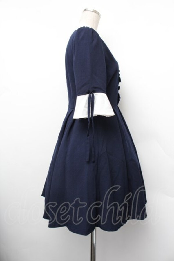 画像2: Rojita / フリルワンピース  紺 S-26-01-10-051-LO-OP-AS-ZS (2)