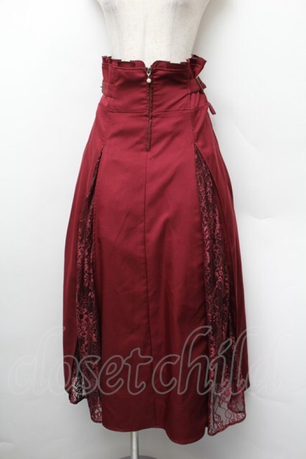 画像1: axes femme / ハイウエストロングスカート  ワイン S-26-01-10-053-AX-SK-AS-ZS (1)