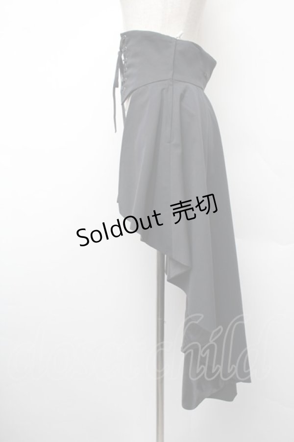 画像2: ATELIER BOZ / ヘクトルロングオーバースカート  黒 S-26-01-10-054-EL-SK-AS-ZS (2)