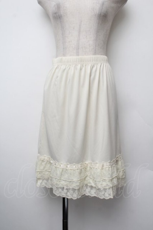 画像1: axes femme / はしごレース使いペチスカート  オフ S-26-01-10-055-AX-SK-AS-ZS (1)