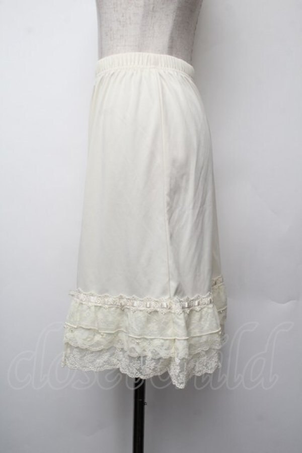 画像2: axes femme / はしごレース使いペチスカート  オフ S-26-01-10-055-AX-SK-AS-ZS (2)